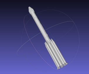 Delta II Heavy Rocket Printable Miniature