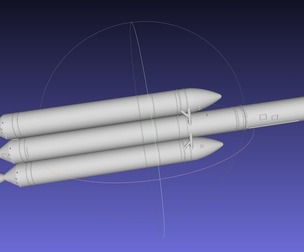 Delta IV Heavy Rocket 3D-Printable Miniature
