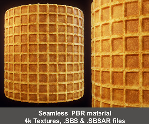 Waffle Substance Painter PBR Material and Textures