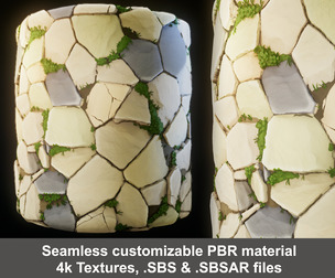 Stone Pathway Substance Painter Material and Textures