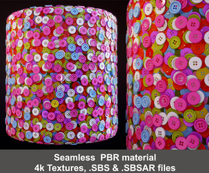 Buttons Substance Painter Material and Textures