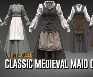 5 Classic Medieval Maid Outfit Wear Collection- VOL 30