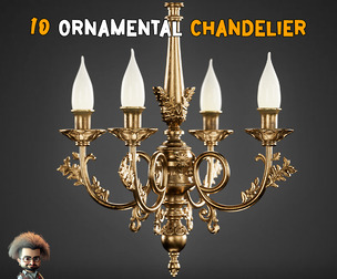 10 Ornamental Chandelier Base Mesh - Vol 48