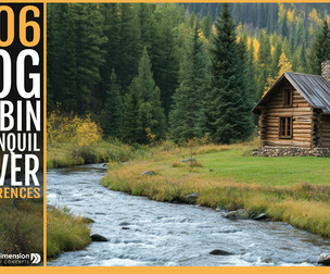 606 Log Cabin by a Tranquil River