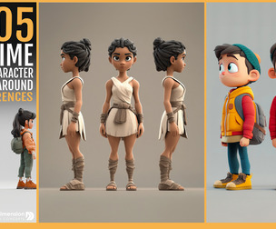 505 Anime 3D Character Turnaround