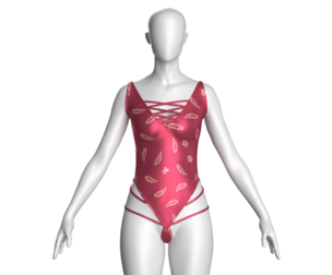 Girls Bikini-Summer Print V3 | Marvelous / Clo3d / obj / fbx