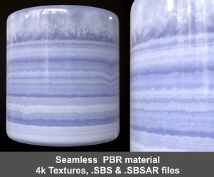 Blue Lace Agate Substance Painter Material and textures