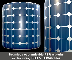 Solar Panels Substance Painter Material and Textures