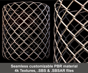 Stylized Metal Net Material