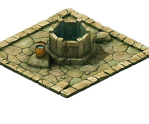 Game Model - prairie scene - Wells 01