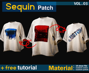 procedural Sequin patch -SBSAR + tutorial -VOL 03