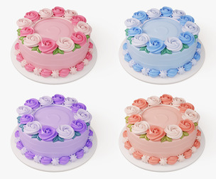 Flower Cake Set