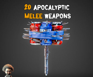 20 Apocalyptic Melee Weapons + PBR Texture - Vol 17