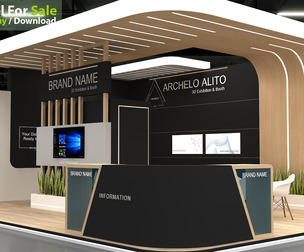 3d model minimal exhibition