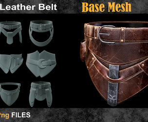 20 Leather Belt Base Mesh vol 26