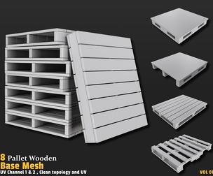 Wooden Pallet | Base Mesh-VOL01