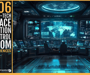 606 High-Tech Space Station Control Room