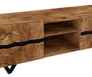 Modern TV Stand Low Sideboard with PBR Textures Low-poly 3D model