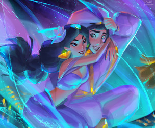 A whole new world (Aladdin and Jasmine).