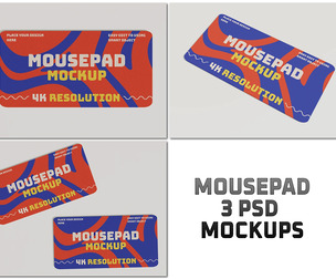 Rectangular Mousepad Mockup PSD Template - 4K Resolution