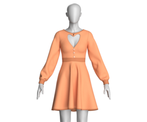 Girls Midi Dress V5 | Marvelous / Clo3d / obj / fbx