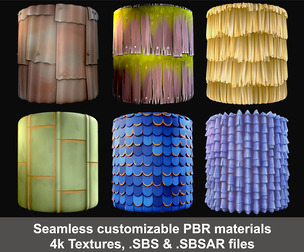 Stylized Roof Substance Materials and textures Collection