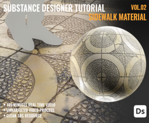 SUBSTANCE DESIGNER TUTORIAL - SIDEWALK MATERIAL - VOL02