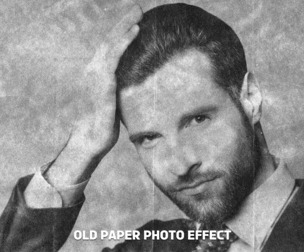 Old Paper Photo Effect, PSD Template