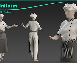chef outfit with texture