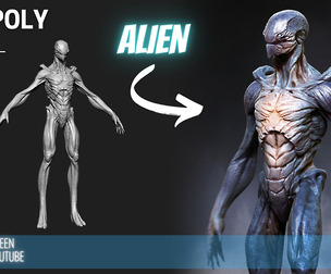 ZBrush Model: Alien High Poly ZTL & FBX