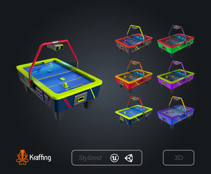 Air Hockey Table V1 – Arcade Game – Game Ready