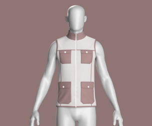 Men Fashion Vest Jacket | Marvelous / Clo3d / obj / fbx