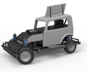 New Zealand Ministock car while turning Scale 1:25