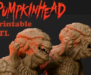 Pumpkinhead Printable three poses and base