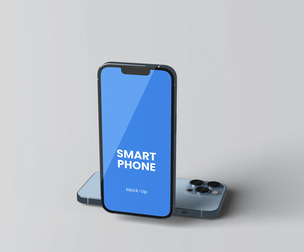 Modern Smartphone Display Mockup PSD Template - UI/UX Showcase
