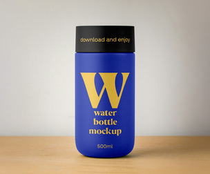 Thermos Bottle Mockup PSD Template - Branding & Merchandise