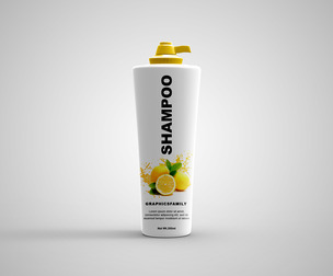 Shampoo Bottle Mockup PSD Template - Haircare & Personal Care