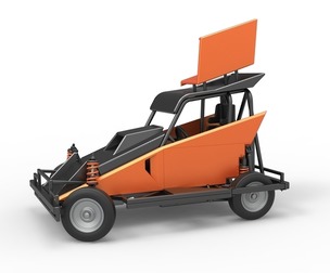 New Zealand Ministock car while turning Version 2 Scale 1:25