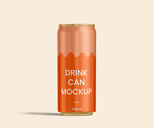 Beverage Can Mockup PSD Template - Energy & Soda