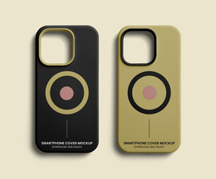 iPhone Pro Case Mockup PSD Template - Smartphone Cover Branding
