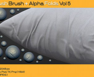 60 ZBrush Brush + Alpha Folds Vol 5