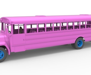 School bus for Figure 8 racing Version 2 Scale 1:25