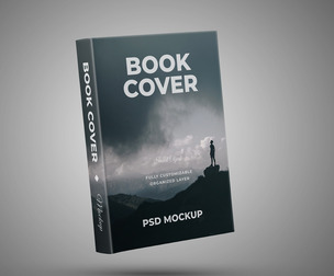 Hardcover Book Cover Mockup PSD Template - Novel & Publishing