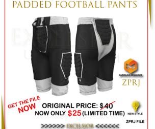 Padded Football Pants 3D Model ZPRJ File 3D model