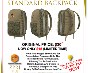 Standard Backpack ZPRJ file 3D model