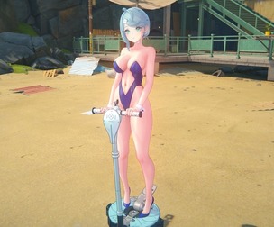 <绝区零> 席德-兔女郎 光腿 蓝色 多切换