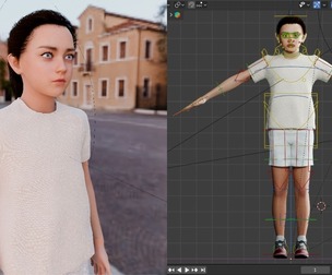 Realistic 3D Girl Character - Rigged Model