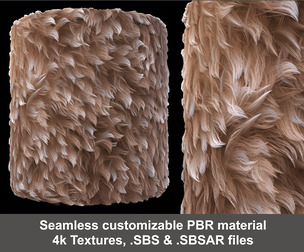 Fur Wool Substance Painter Material and Textures