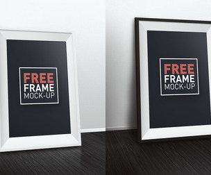 2 Frame Mockups PSD Template - Minimalist Poster Display
