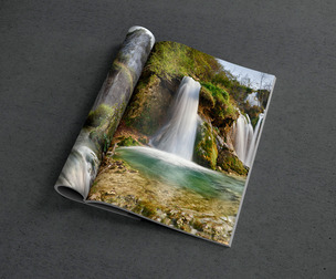 Open Magazine Mockup PSD Template - Editorial Two-Page Spread